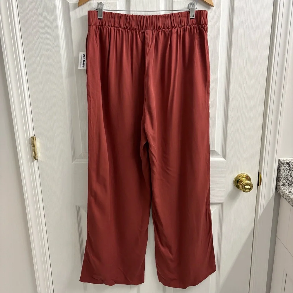 Old Navy Playa Wide Leg Pants Large NWT Pull On High Waist - Picture 4 of 5